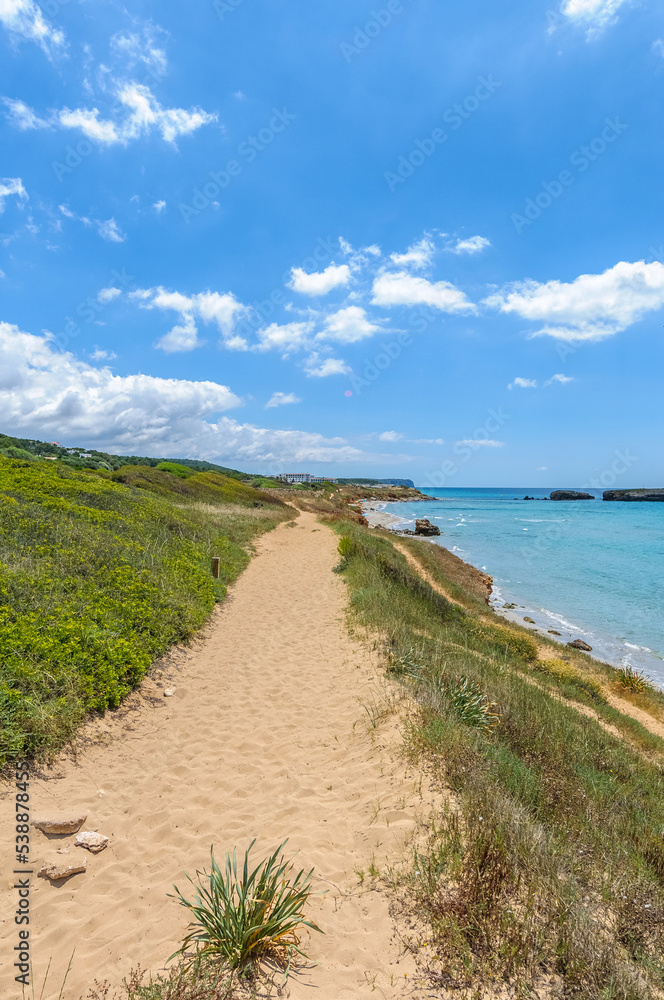 Binigaus Beach in Menorca Island, Spain