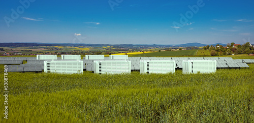 solarfield with battery storage