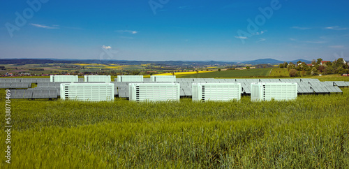 solarfield with battery storage photo