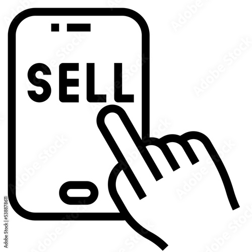 sell outline icon
