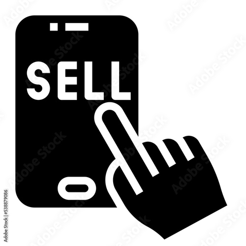 sell glyph icon