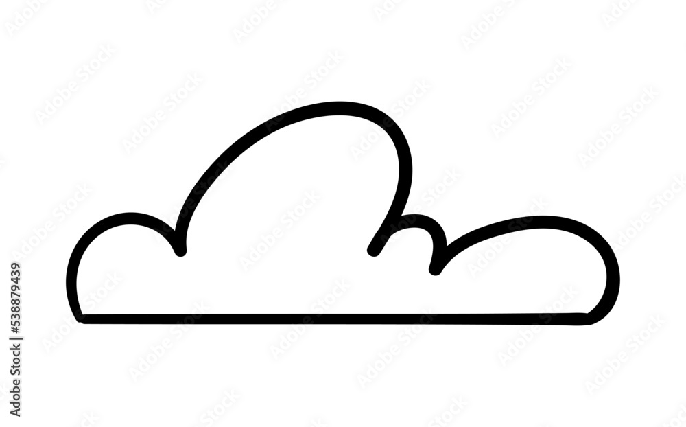 Hand painted cloud. Sticker for social networks and messengers. Minimalist drawing, childish creativity and art. Imagination and fantasy, dreams. Tenderness and love. Cartoon flat vector illustration Hand painted cloud. Sticker for social networks and messengers. Minimalist drawing, childish creativity and art. Imagination and fantasy, dreams. Tenderness and love. Cartoon flat vector illustration