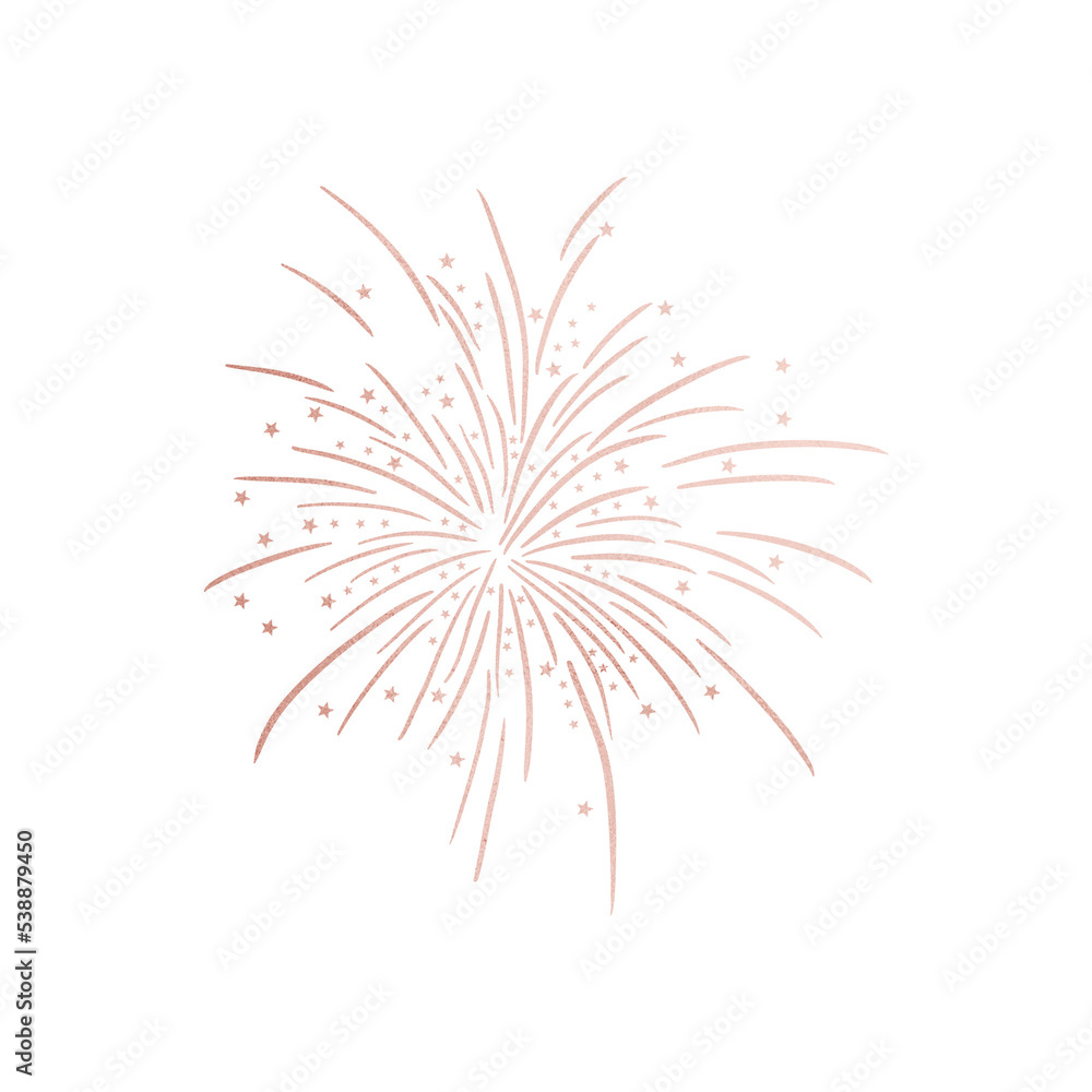 Fototapeta premium Rose Gold Firework