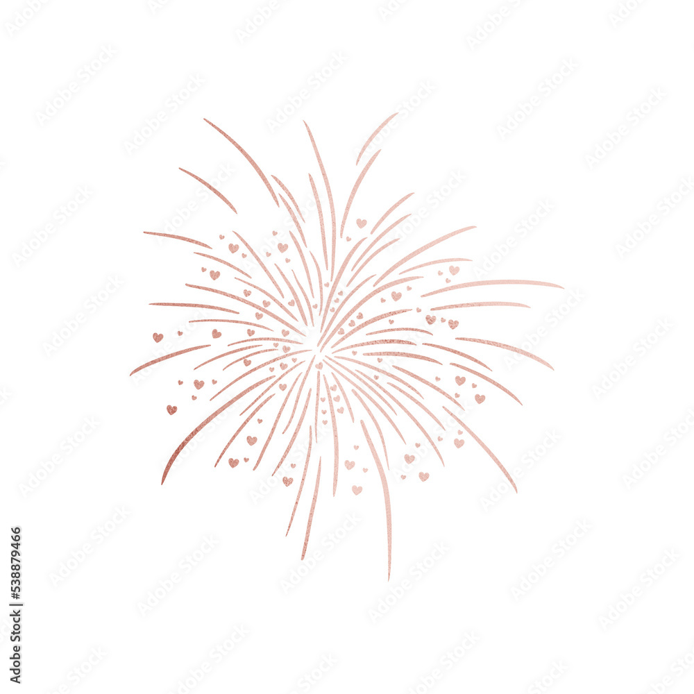 Obraz premium Rose Gold Firework