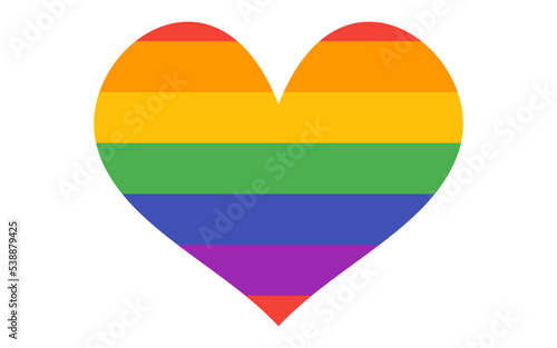 レインボーカラーのハート、LGBTのイメージマーク