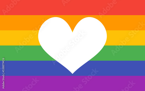 レインボーカラーのハート、LGBTのイメージマーク