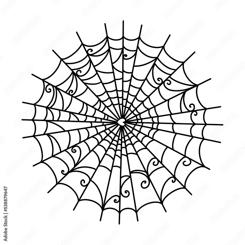 Fototapeta premium Black Spider Web