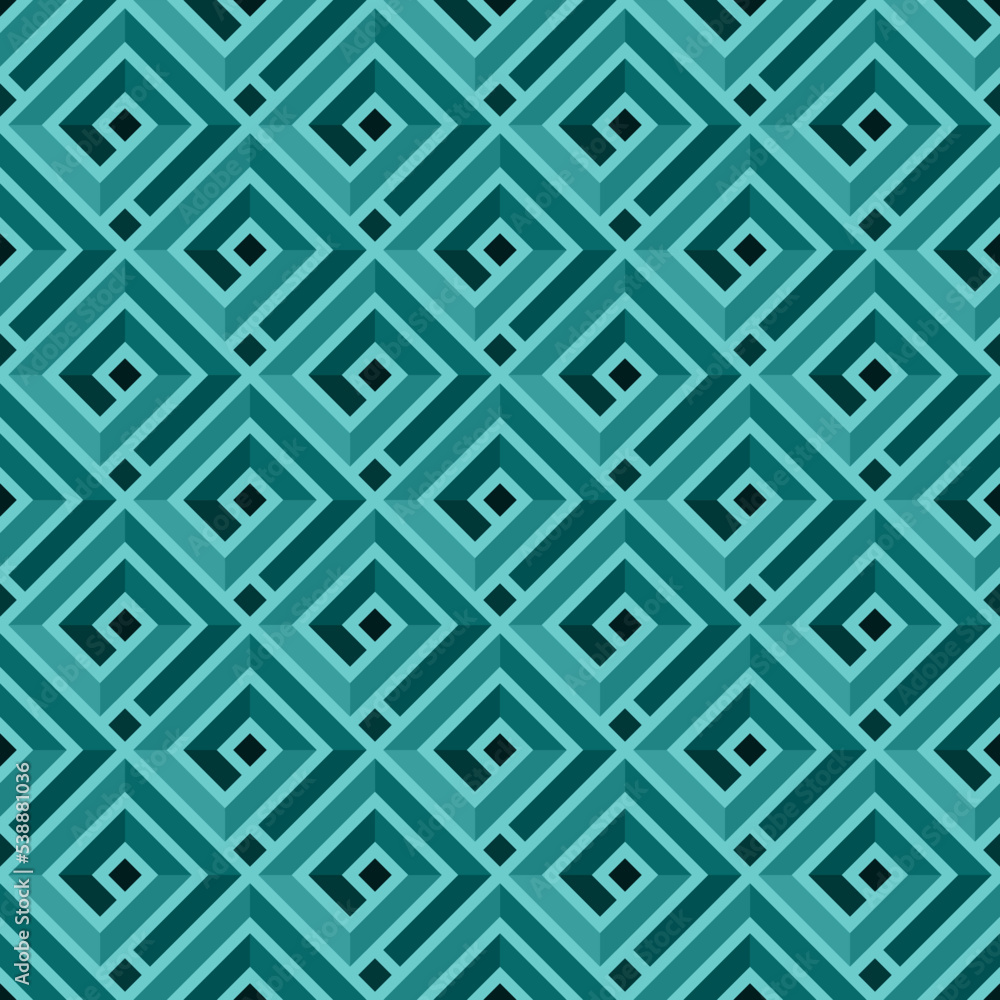 TURQUOISE ABSTRACT SEAMLESS PATTERN WITH SQUARE SPIRALS IN VECTOR TURQUOISE ABSTRACT SEAMLESS PATTERN WITH SQUARE SPIRALS IN VECTOR