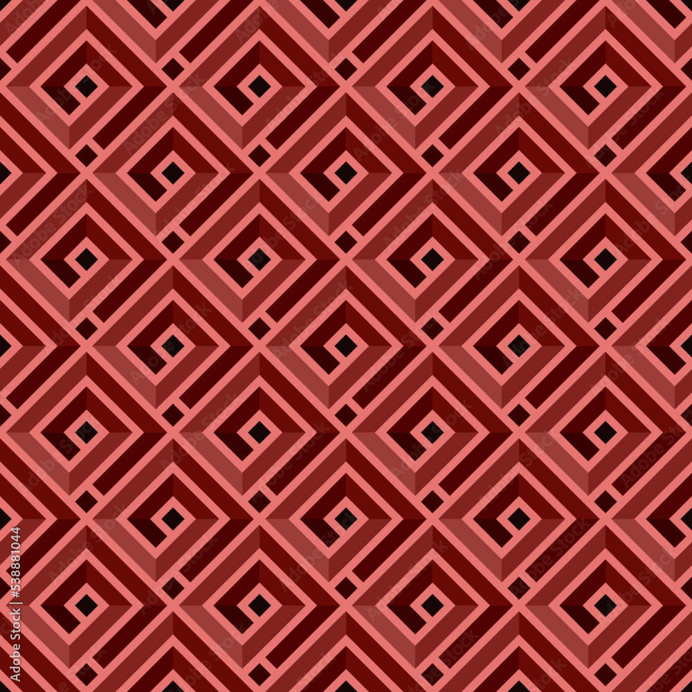 RED ABSTRACT SEAMLESS PATTERN WITH SQUARE SPIRALS IN VECTOR RED ABSTRACT SEAMLESS PATTERN WITH SQUARE SPIRALS IN VECTOR