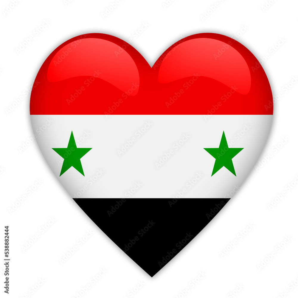 Syrian Arab Flag Love Symbol Image Syrian Arab Flag Love Symbol Image