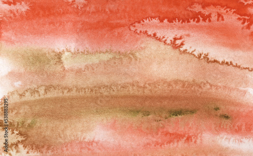 Red and brown watercolor texture background.