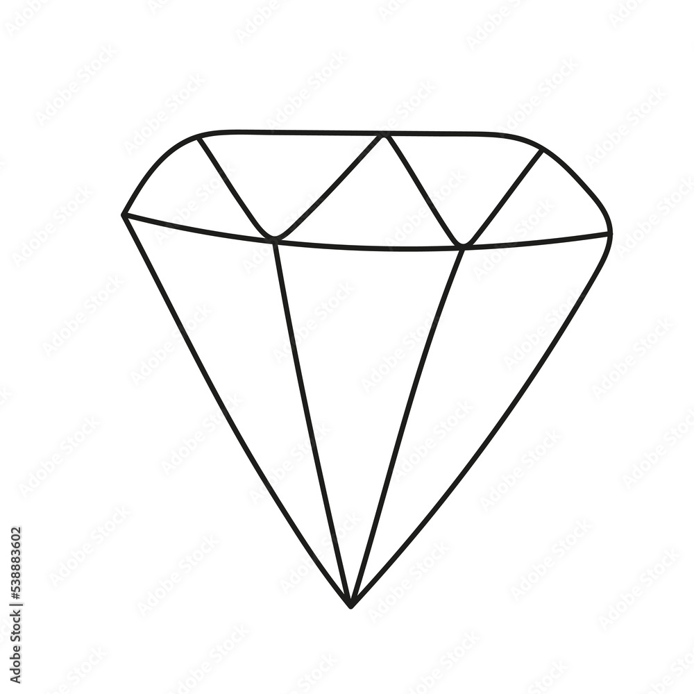 Hand drawn diamond illustration. Hand drawn diamond illustration.