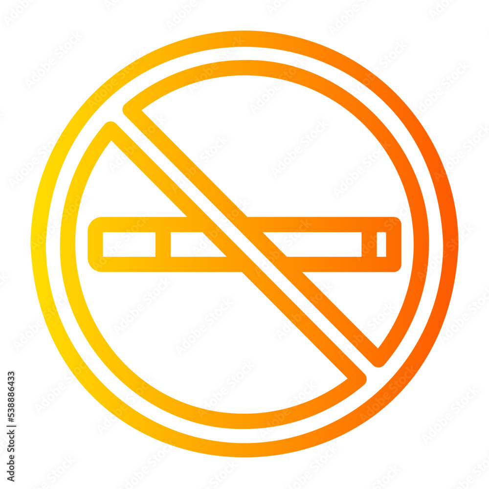 no smoking gradient icon no smoking gradient icon