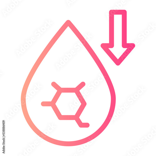 hypoglycemia gradient icon