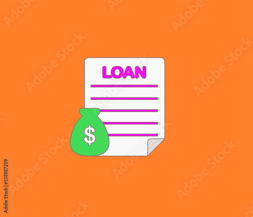 loan document page transaction vector