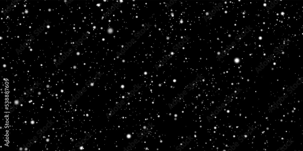 Winter snow on black background. Vector Winter snow on black background. Vector