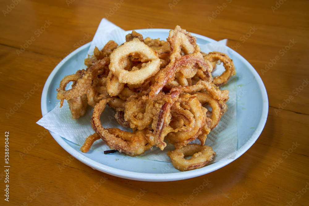 Crispy and tempting fried squid rings Crispy and tempting fried squid rings