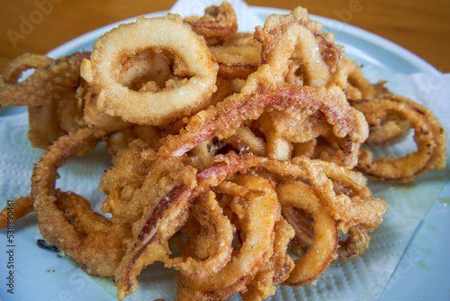 Crispy and tempting fried squid rings