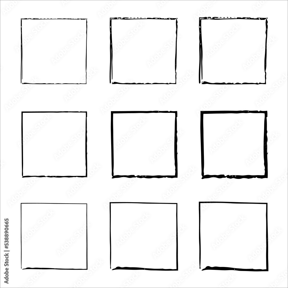custom made wallpaper toronto digitalCollection of square black hand drawn grunge frames. Handdrawn square frame. rectangular shapes. Hand drawn brush strokes. Dirty grunge design frames