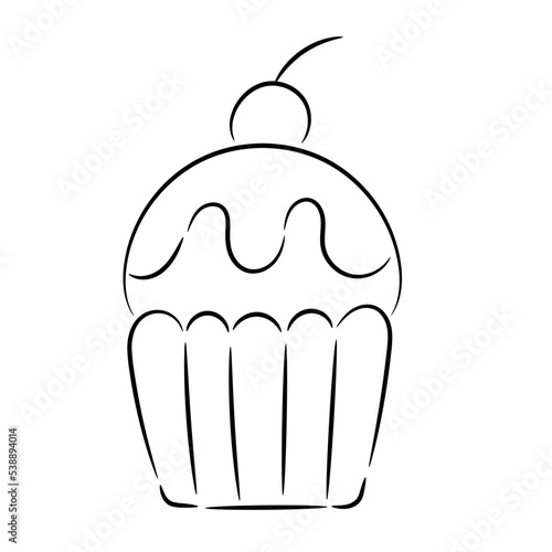 cupcake outline icon