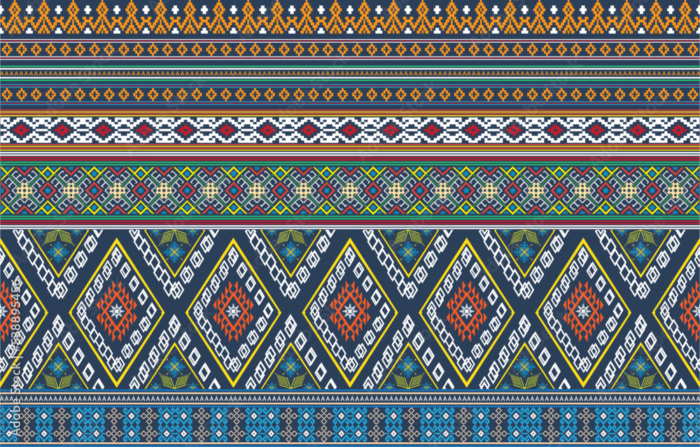 Retro Navajo tribe vector seamless design in various colors. Print of Aztec Fancy Geometric Art. Wallpaper, Fabric Design, Fabric, Paper, Cover, Textile, Weave Retro Navajo tribe vector seamless design in various colors. Print of Aztec Fancy Geometric Art. Wallpaper, Fabric Design, Fabric, Paper, Cover, Textile, Weave