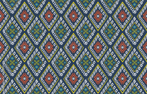Geometric vector background with sacral tribal ethnic elements. Traditional triangles gypsy geometric forms sprites tribal themes apparel fabric tapestry print