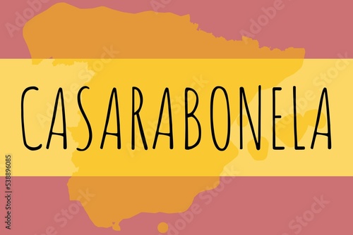 Casarabonela: Illustration mit dem Namen der spanischen Stadt Casarabonela photo