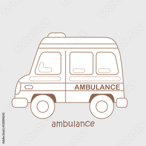 Alphabet A For Ambulance Digital Stamp photo