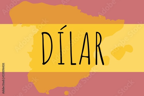 Dílar: Illustration mit dem Namen der spanischen Stadt Dílar photo