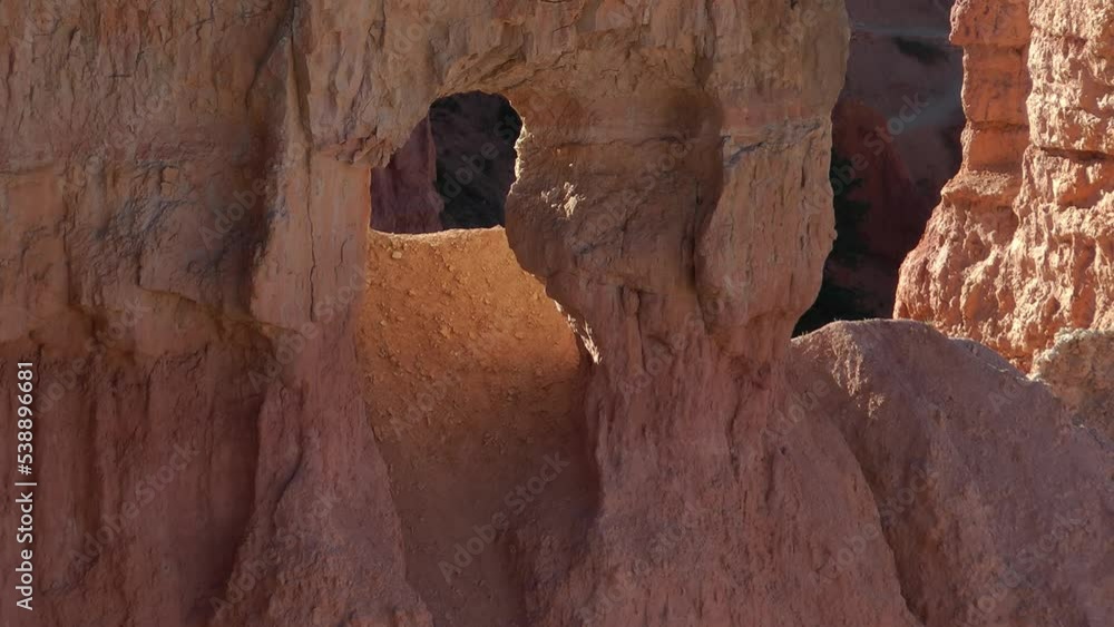 Rocky desert cliffs with hole, Bryce Canyon
Bryce Canyon National Park Utah, USA, 2021
Rocky desert cliffs with hole, Bryce Canyon
Bryce Canyon National Park Utah, USA, 2021