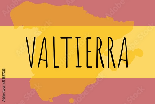 Valtierra: Illustration mit dem Namen der spanischen Stadt Valtierra photo