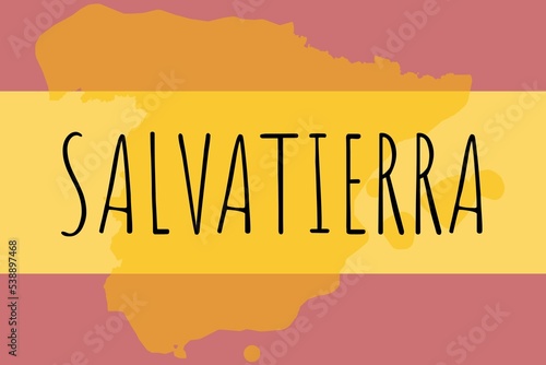 Salvatierra: Illustration mit dem Namen der spanischen Stadt Salvatierra photo