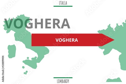 Voghera: Illustration mit dem Namen der italienischen Stadt Voghera photo