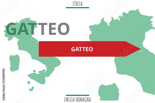 Gatteo: Illustration mit dem Namen der italienischen Stadt Gatteo photo