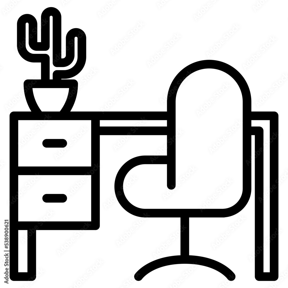 chair with table icon chair with table icon
