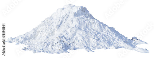 Large pile of snow isolated