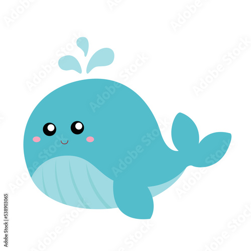 Whale Underwater Animal Illustration Vector Clipart