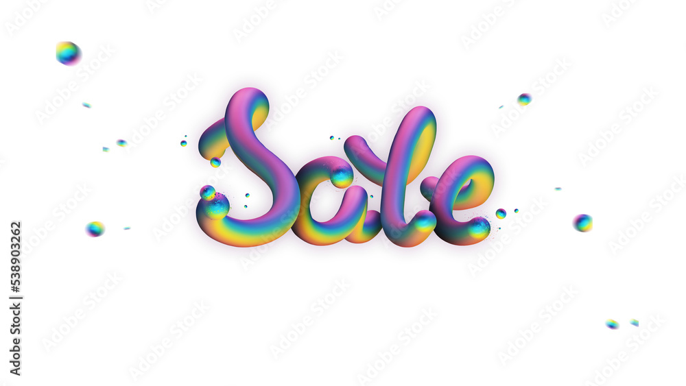 Fototapeta premium Abstract bubbles light Text Sale