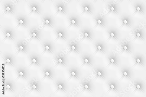Vintage white leather or fabric upholstery.