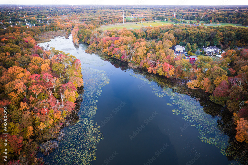 Drone Sunrise Princeton in Autumn Drone Sunrise Princeton in Autumn