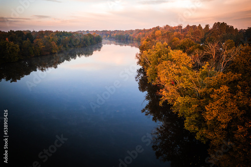 Drone Sunrise Princeton in Autumn © Jin