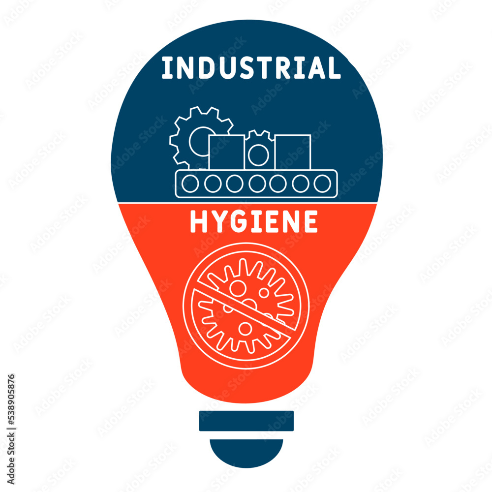 IH Industrial Hygiene acronym. business concept background. vector