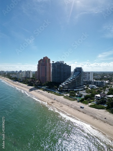 Fort Lauderdale aerial shot of buildings and beach © Jose