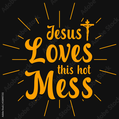 Jesus typography tshirt design