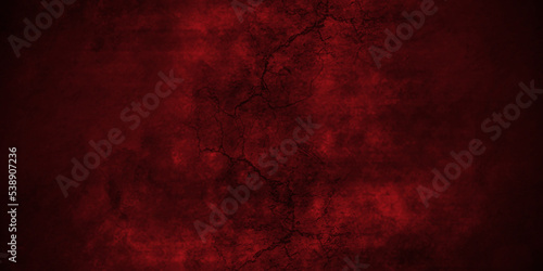 Dark Red stone grunge crack backdrop texture and Old wall texture cement black red background abstract dark color design are light with white gradient background.	
