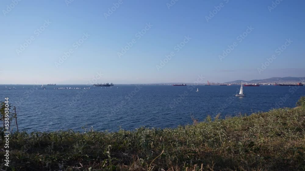 The endless blue of the Aegean Sea, Greece. The endless blue of the Aegean Sea, Greece.