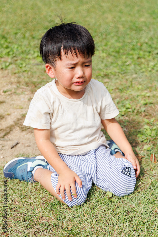 泣き顔の男の子