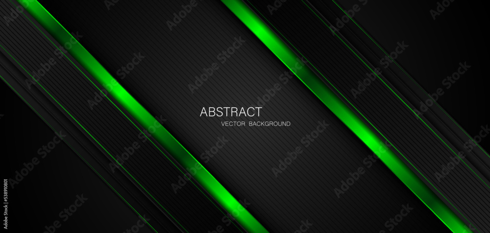 Abstract black and green stripes and free space for design. modern technology innovation concept background
Abstract black and green stripes and free space for design. modern technology innovation concept background
