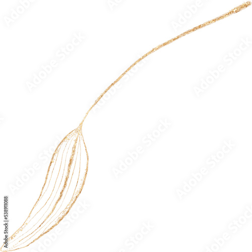 Leaf of golden luxury illustration