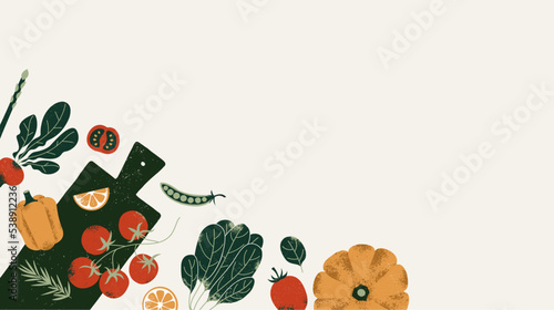 Tasty food background. Pumpkin with spinach and pepper. Food ingredients. 